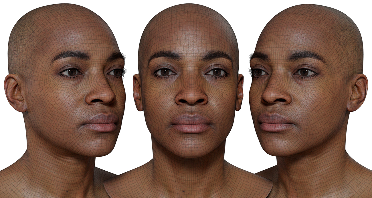 Download 3d head model with realistic skin